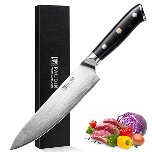 PAUDIN 8 Inch Damascus Chef Knife