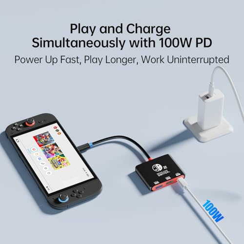 Dock Switch 2 portátil 4K@60Hz para Steam Deck y Switch OLED con puerto USB 3.1 6