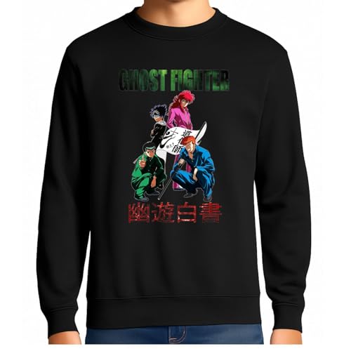 the Fan Tee Sudadera Adulto Sin Capucha de Hombre Dibujos Animados YuYu Hakusho Detective Espiritual, Reigan, El Zorro Demonio, El espadachín Demoníaco, Kuwabara 004 XXL