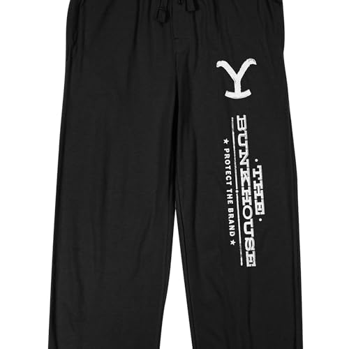 Yellowstone The Bunkhouse Men's Black Sleep Pajama Pants2