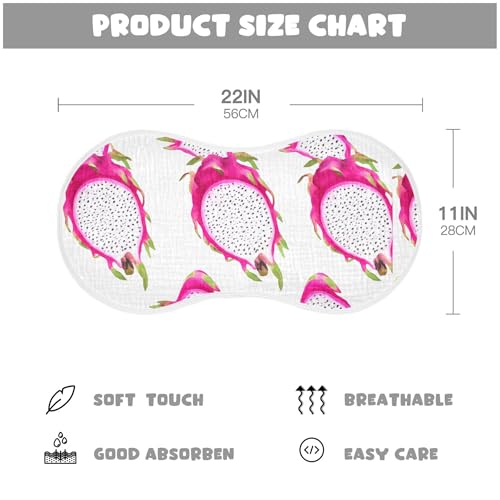 xigua Dragon Fruit Baby Burp Cloths for Newborn Boys and Girls 2 Pack, Soft & Absorbent Cotton Baby Burp Cloth, Baby Washcloths, Newborn Towel, Burp Rags4