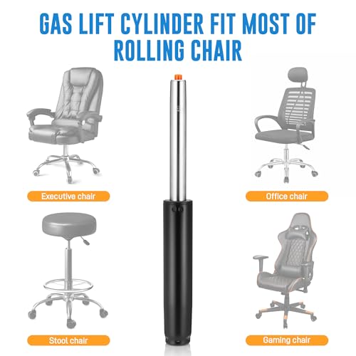 Image of Office Chair Gas Cylinder, Class 4 Chair Gas Lift, Heavy-Duty 1000lbs Office Chair Cylinder Replacement, 12-18inch Universal Office Chair Gas Lift Cylinder Replacement for Gaming Captain Home Chair