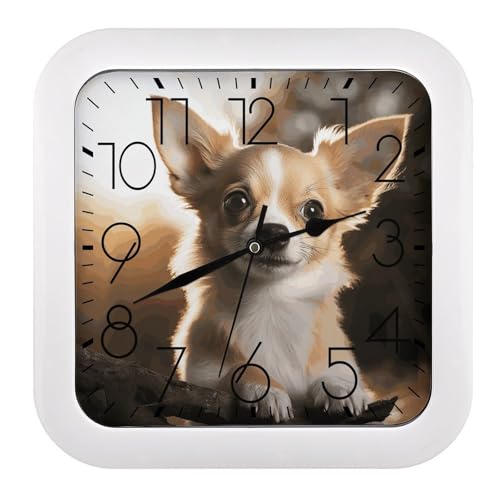 Reloj de pared cuadrado silencioso con números digitales miniatura 1