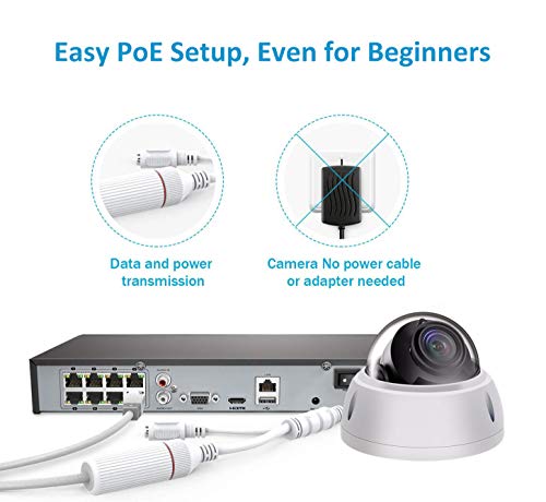Anpviz 5MP IP PoE Dome Security Camera with Audio, 2.8mm Lens, 98ft Night Vision, Motion Detection, Weatherproof IP66 Indoor Outdoor ONVIF Compatible - Thumbnail 4