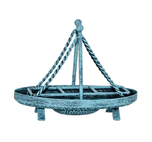 OwlGift Metal Sailboat Shaped Napkin Holder, Tabletop Paper Towel Dispenser, Mail Letter Sorter Rack, Document File Storage - Turquoise - Image 6