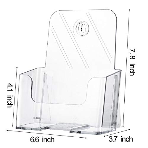 image for MaxGear Acrylic Brochure Holder 6 x 8 Inches Plastic Flyer Magazine Ho