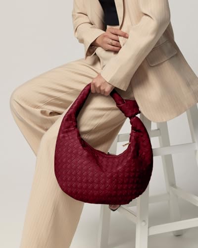 Bolso tejido tipo hobo grande para mujer miniatura 3