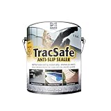 Daich Coatings TracSafe Anti-Slip Color Coat, Textured Color Finish with Real Stone Formula, Decorative High Strength Coating for Concrete & More, Clear Satin, 1 Gallon (3.6L)