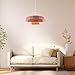 DoungRos Pink Pendant Light Mid Century Pendant Lamp Nordic Pendant Lighting Fixture Hanging Ceiling Light 3-Layer Shade Design for Kitchen Island Dining Table Bedroom