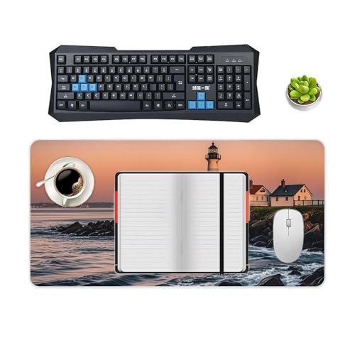 Portland River Lighthouse Sunrise Desk Pad protector grande miniatura 4