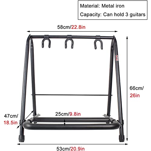Support De Guitare Multiple, Support Vertical pour Trois Guitares, Support De Guitare Pliable Et Robuste, Peut Contenir… - Les Beatles, Paul McCartney, John Lennon, RIngo Starr, George Harrison Support De Guitare Multiple, Support Vertical pour Trois Guitares, Support De Guitare Pliable Et Robuste, Peut Contenir… – Image 3