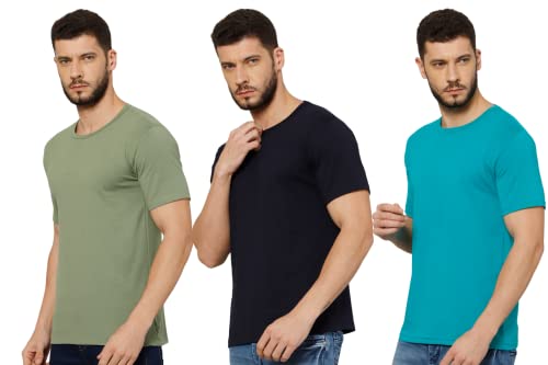 Image of T-Shirt for Men - 100% Cotton Casual T-Shirt | Half Sleeve, Round Neck 4 Way Stretch Fabric | Slim Fit T-Shirt