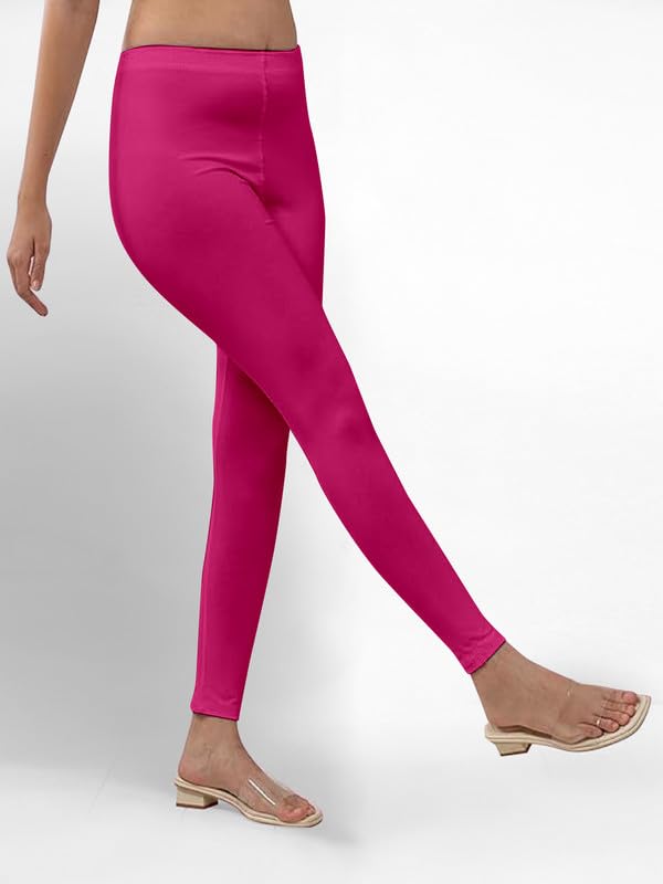Image of TRENDMALLS Women's Super Combed Cotton Elastane Stretch Ankle Length Leggings with Ultrasoft Waistband