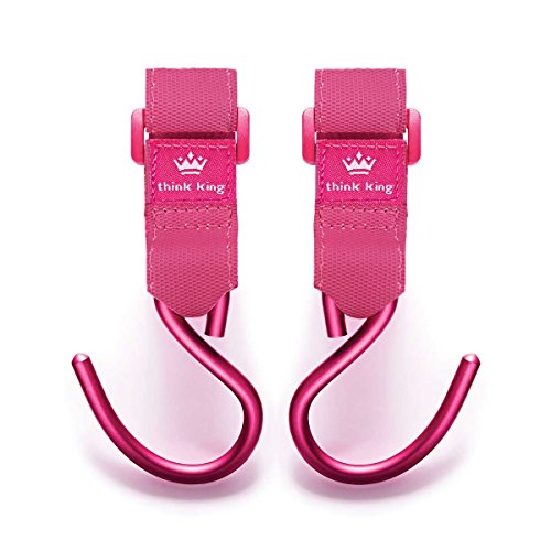 Accessoire crochet poussette buggy alu double King Think Pink durable - 2