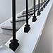 Sidasu Black Wrought Iron Baluster Shoes Set of 10 - for 1/2
