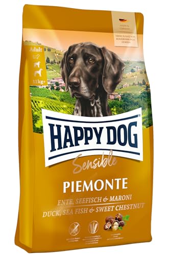 Happy Dog Sensible Piemonte M 1 kg - Trockenfutter, Geschmacksrichtung Ente & Seefisch