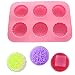 X-Haibei Round Mooncake Chocolate Glycerin Soap Lotion Bar Silicone Mold Pan 2oz per cell