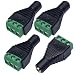 4-Pack CESS 3.5mm Stereo Balanced Female Jack to AV Screw Video Balun Terminal (LW)