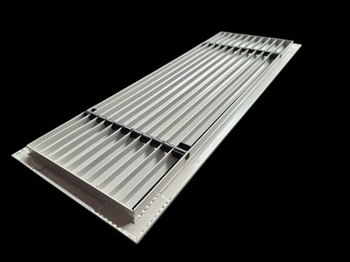 Image of Premium Central air Conditioning Grille- Linear Bar Grilles - Aluminium Powder Coated Grill, Ventilation Grill, Home Grill, ac Jali, Grill for Wall, Sidewall and Ceiling (20 inch * 6 inch)