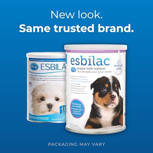 Image of Pet-Ag Esbilac Puppy Milk Replacer Powder - 12 oz - Powdered Puppy Formula with Prebiotics, Probiotics & Vitamins for Puppies Newborn to Six Weeks Old - Easy to Digest