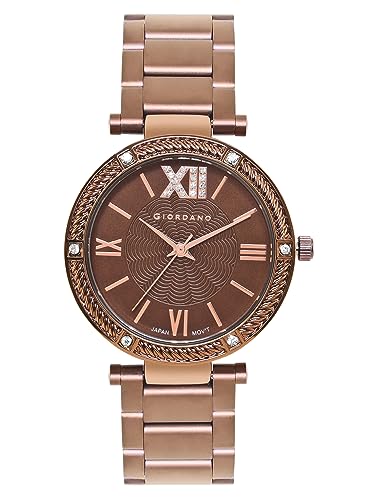 Image of Giordano Analog Stylish Watch for Women Water Resistant Fashion Watch Round Shape with 3 Hand Mechanism Wrist Watch for Girls & Ladies to Compliment Your Look /Ideal Gift for Female - GZ-60064