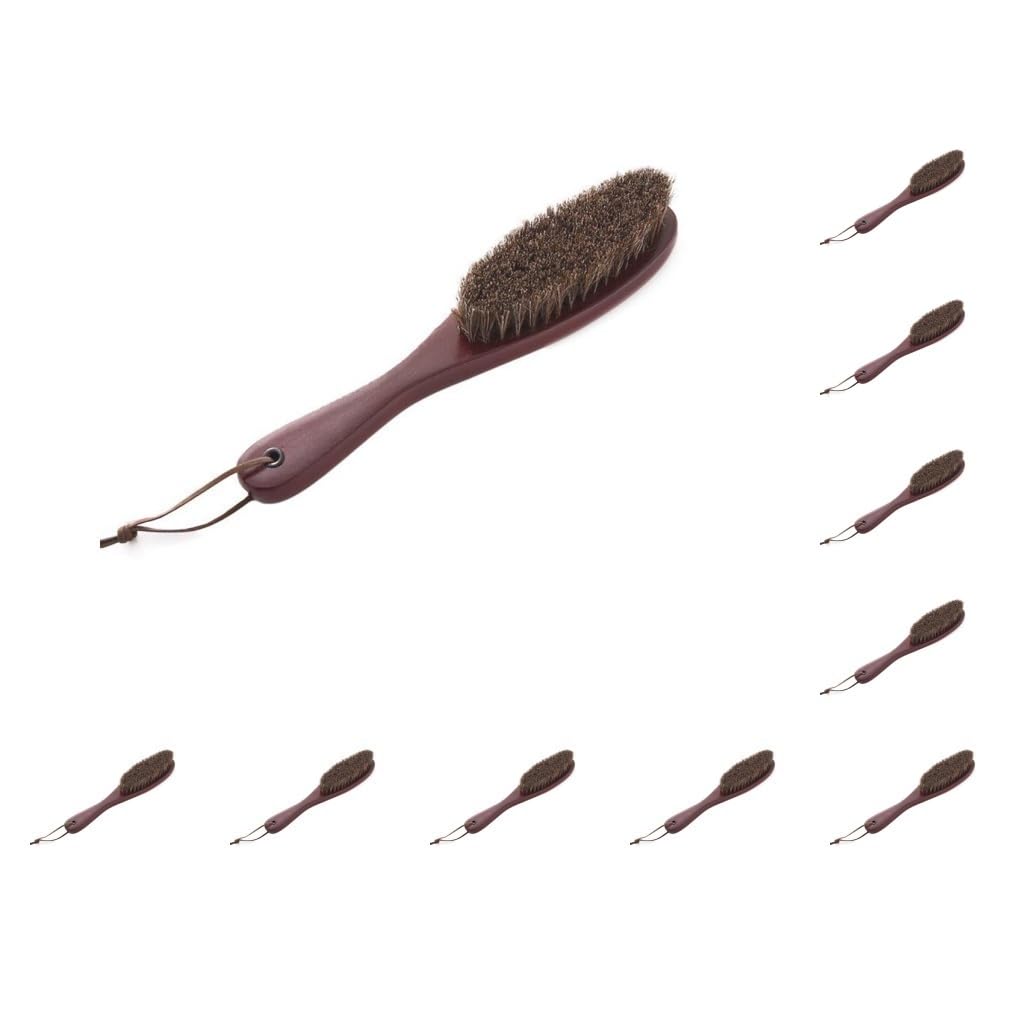 10er-Set Kleiderbürsten, Handheld-Holzgriff, Haushalt, Salon, Jacke, Möbel, Haare, Friseurbürsten, Reinigungswerkzeug mit Umhängeband, Rot