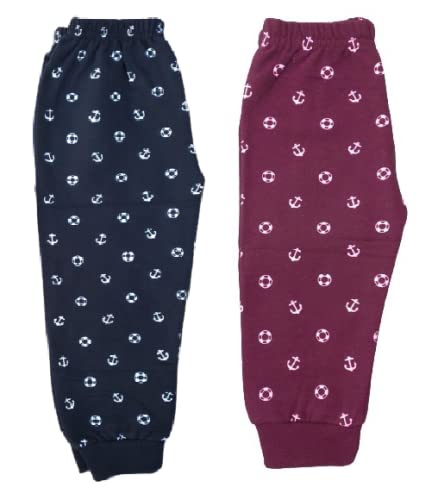 Manan Shopee Kids Baby Boys and Girls Unisex Woolen Winter Pajama Warm Lower Track Pant Regular Fit Inside Fleece Legging Pajama Pack of 2