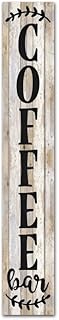 Coffee Bar Sign Coffee Bar Decor Farmhouse Decor Wood Coffee Sign Vertical Coffee Bar Signs for Coffee Bar Shop Standing Large Wood Coffee Bar Sign Farmhouse Rustic Decor Outdoor Indoor 8"x48"