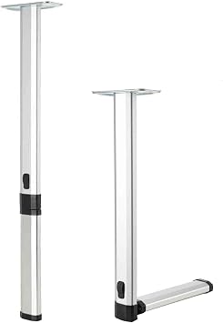 Folding Table Leg RV Hanging Wall Table Surpport Leg System 452mm/702mm Height Adjustable for Campervan Caravan Motorhome Boat