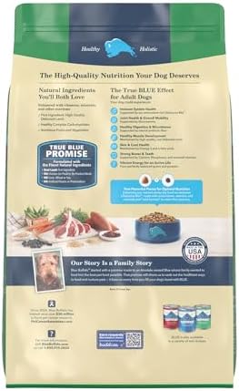 Blue Buffalo - Alimento seco con la fórmula Life Protection, natural, para perros adultos, con cordero y arroz integral, 15 libras