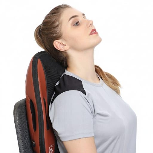 Image of GHK H90 Shiatsu Back, Neck, Calf 12 Ball Multifunction Massager Cushion Machine for Car, Home & Office Use Car Charger & Electric Charger Inclusive (Multicolour)