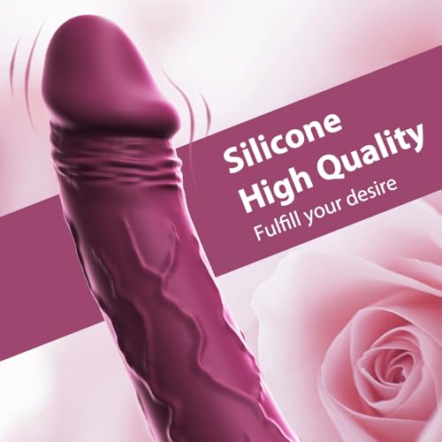 Image of 7.6 Inch Realistic Dildo Vibrator for Women，10 Powerful Vibration Modes for Clitoral and G-spot Stimulation, Waterproof Rose Adult Sex Toys for Women and Couples