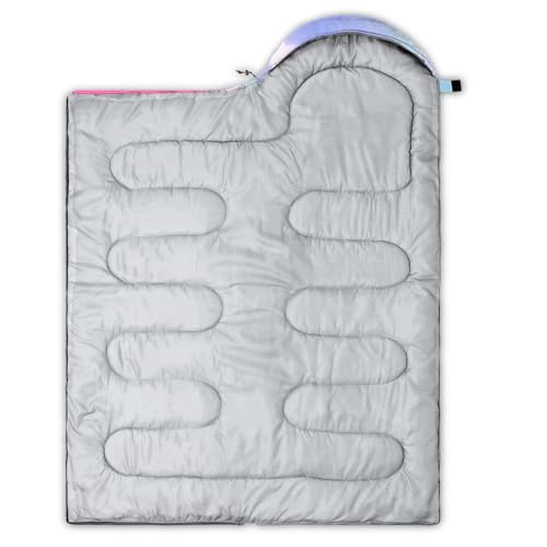 Image of QOOMO Axolotl Cute Camping Sleeping Bags,3 Season Warm & Cool Weather,Lightweight,Waterproof Sleeping Bags for Adults & Kids,Traveling,and Outdoors