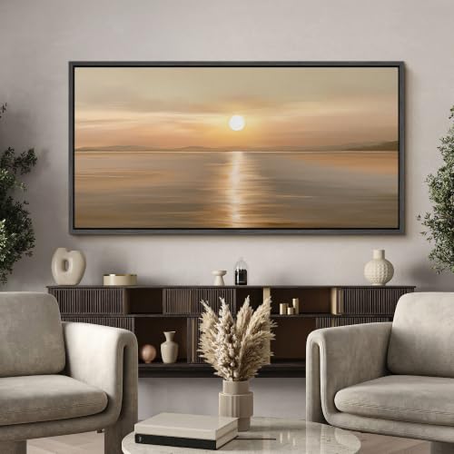 Image of MUDECOR Extra Large Framed Canvas Print Wall Art Sunset for Living Room