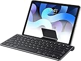 OMOTON Ultra-Slim Bluetooth Keyboard with Sliding Stand iPad 2018, iPad 2017, iPad Pro, iPad Mini 4/3/2/1, iPad 4/3/2, iPhone 8/8 Plus, iPhone X and Other Bluetooth Enabled Devices, Black