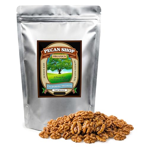 Image of Pecan Shop Organic California Walnuts for Snacking, Family Orchard Grown, Sprouted, Vermont Maple Glazed - (2 LB)