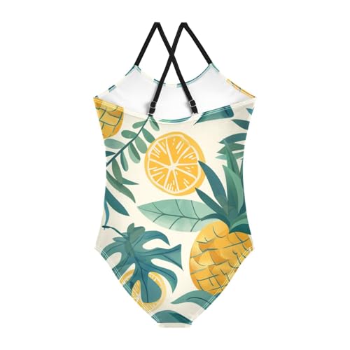 senya Girls Swimsuits Summer Vitality Pineapples One-Piece Swimwear Quick Dry Girls Bathing Suits for 3 Years Old2