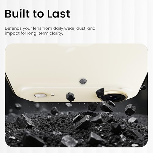 Image of CASEGEAR Clear Pro Camera Lens Protector Compatible With iPhone Air | HD Clarity | Scratch Resistant | Complete Coverage | Easy Installation | Light Gold