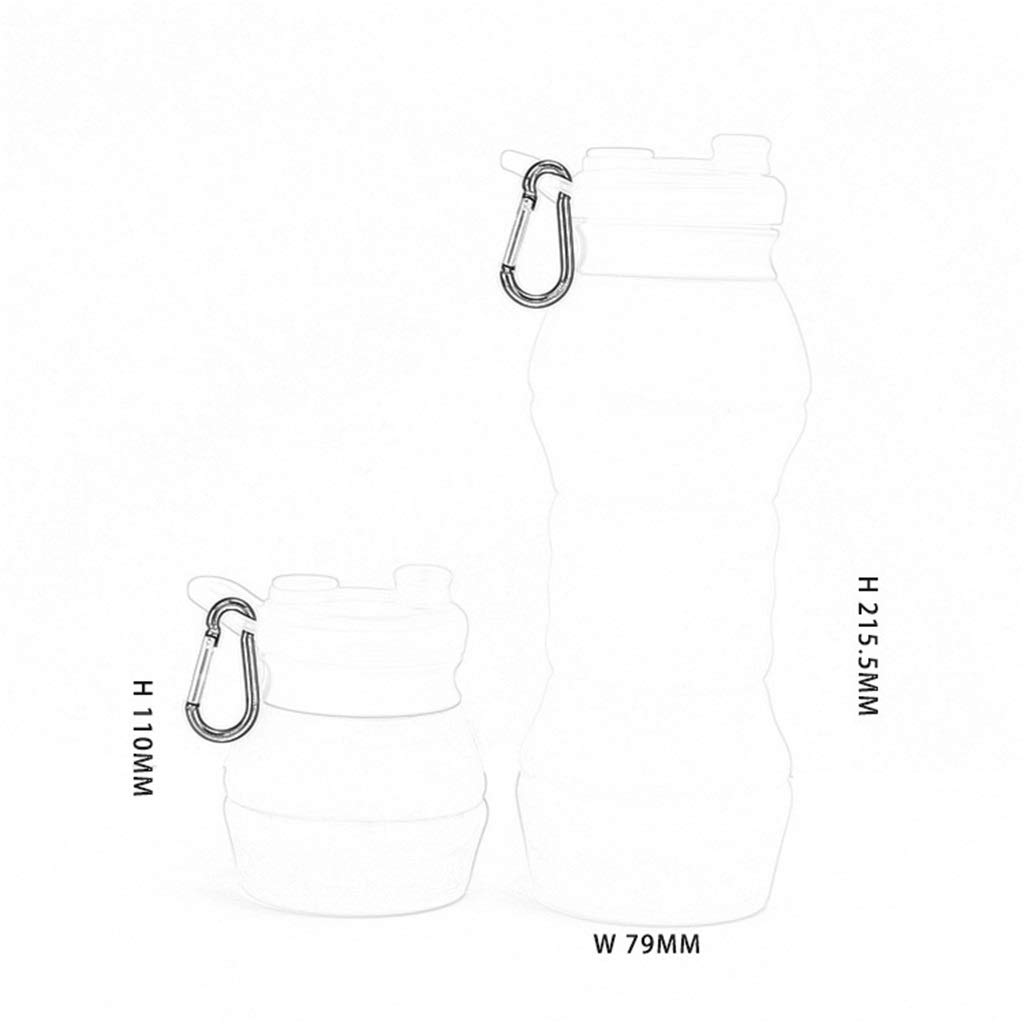 Faltbare Wasserflasche, Leicht Und Kompakt Auslaufsicher Hohe Kapazität Reise-Kompressionsbecher (5 Farben)