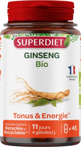 SUPERDIET Ginseng BIO, 45 gélules