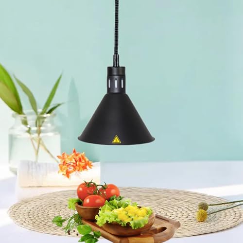 Lampe chauffante pour aliments avec suspension extensible de 70 à 160 cm