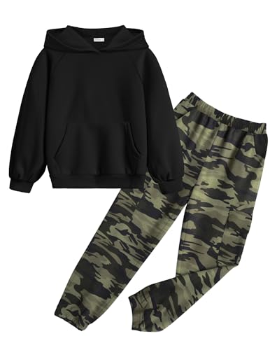 Image of Arshiner 2 Pieces Girls Outfits Fall Sweatsuits Sweatshirts and Sweatpants