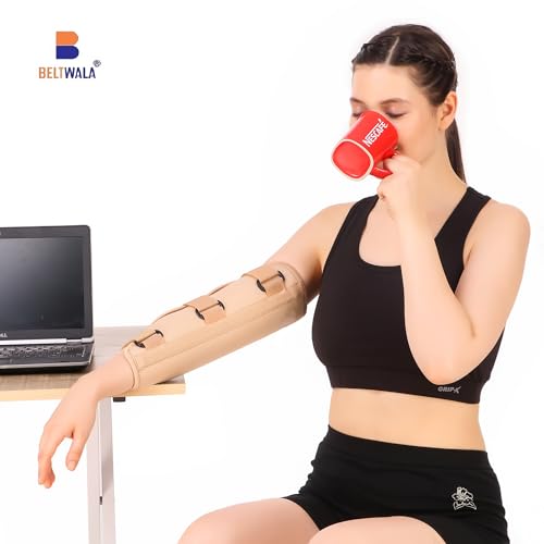 Image of Elbow Brace Arm Immobilizer Splint (XXL) | Cotton Elbow Support Stabilizer with Aluminum Strips for Fracture, Sprains, Dislocation & Arthritis Pain Relief | Adjustable & Lightweight