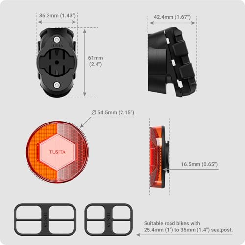 TUSITA Scooter Mount,Hidden Bike GPS Tracker Case for compatible with Airtag Seatpost Reflector Mounts - Image 3