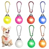 VOSSOT 6 Stück LED Leuchtanhänger für Hunde Clip-On, Sicherheitslicht Hundelicht, Blinklicht für Hundehalsband leuchtend, für Kinder Schulranzen, Katzen, Jogge