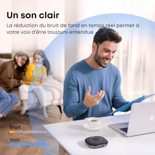 Haut parleur ANKER PowerConf S3 Autonomie 24h Bluetooth 5.0 Recharge PowerIQ - vue 4