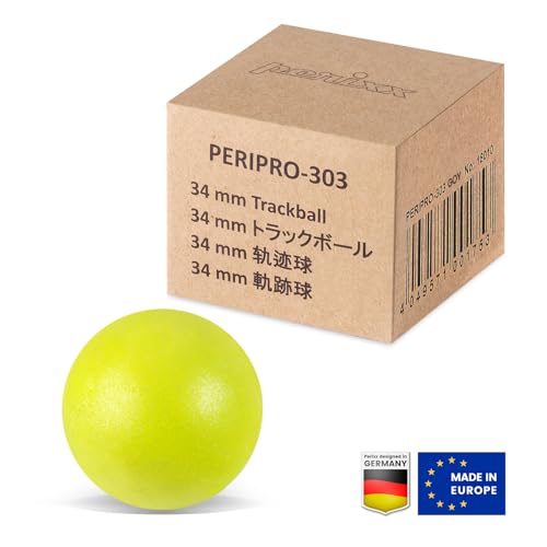 Image of Perixx PERIPRO-303 GOY 1.34 inches Trackball - Replacement Ball for M570, PERIMICE-517 /520 /717 /720, and Other Compatible Trackball Mouse - Matte Optic Yellow