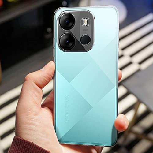 Image of COVERBLACK Rubber Silicone Back Cover for Tecno Spark Go 2023 - Transparent