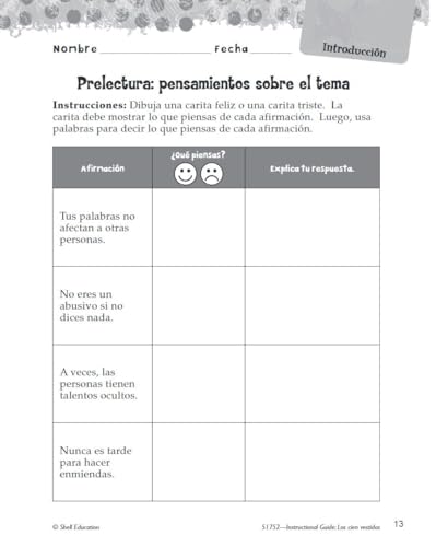 Los cien Vestidos (The Hundred Dresses): An Instructional Guide for Literature - Spanish Novel Study Guide with Close Reading and Writing Activities (Great Works Classroom Resource) (Spanish Edition) - Image 5