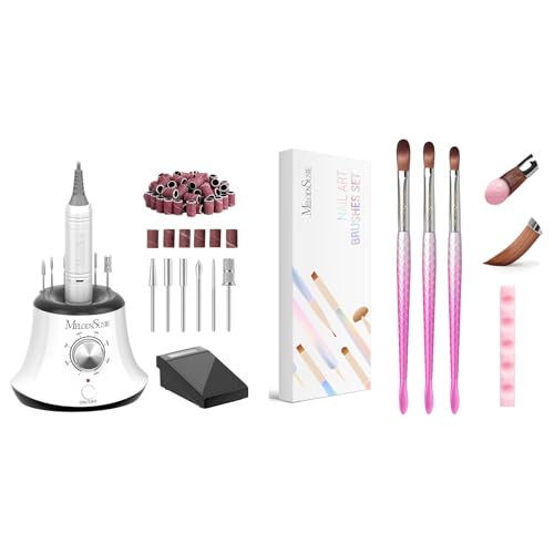 MelodySusie Taladro de Uñas Multifuncional con Pedal y Set de 3 Brochas miniatura 1